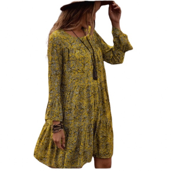 BOHO FLORAL TIERED DRESS SMALL AVAILABLE  NWT - Picture 5 of 9